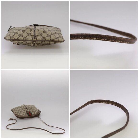 GUCCI GG Supreme Web Sherry Line Shoulder Bag PVC Beige 904 02 047 Auth 111359 - Picture 15 of 16